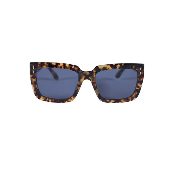 Isabel Marant Square Womens Designer Sunglasses - Yellow Havana / Blue - NWT